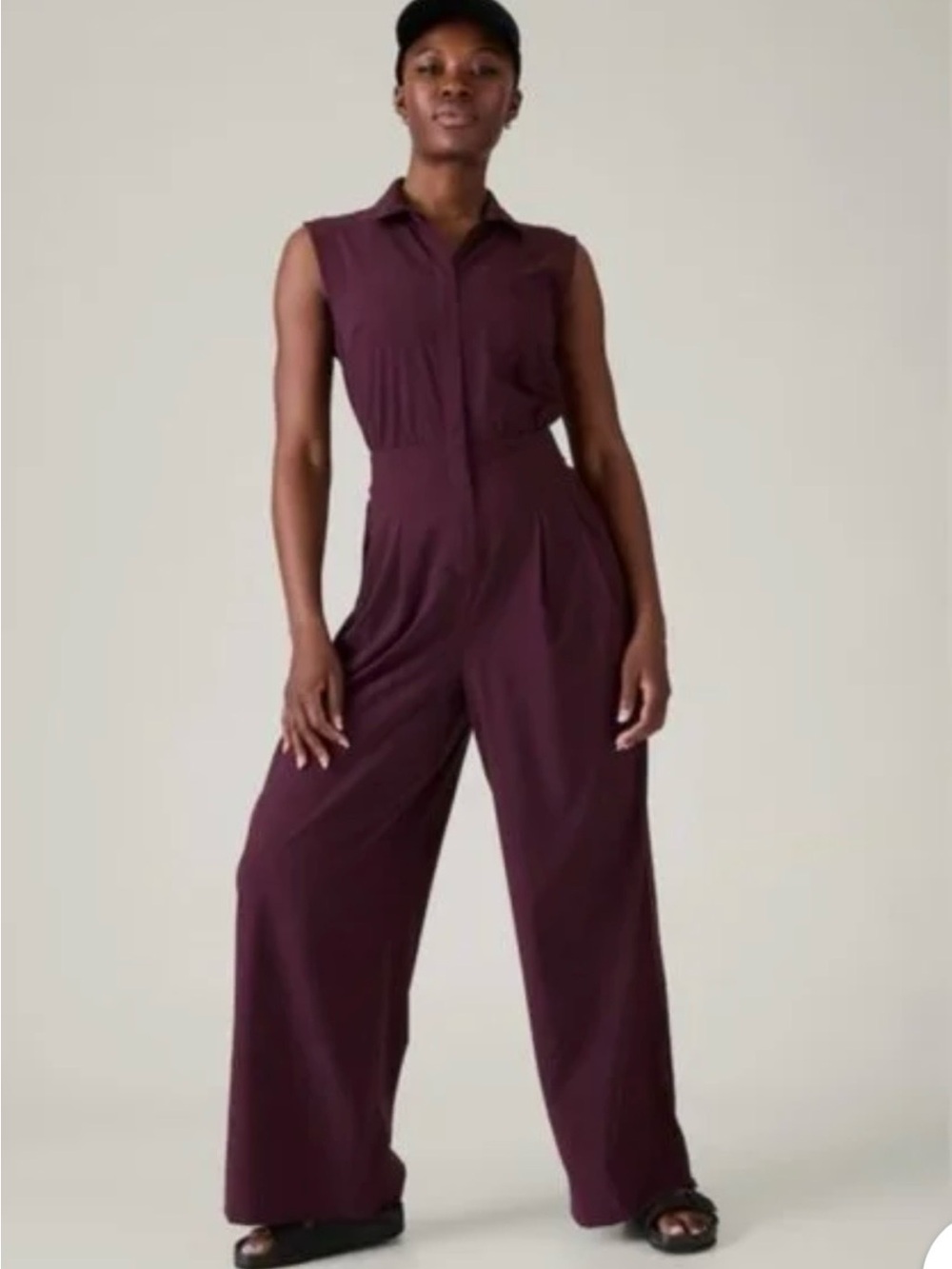 Athleta Brooklyn Heights Wide Leg Jumpsuit Size 4 - Picture 7 of 7